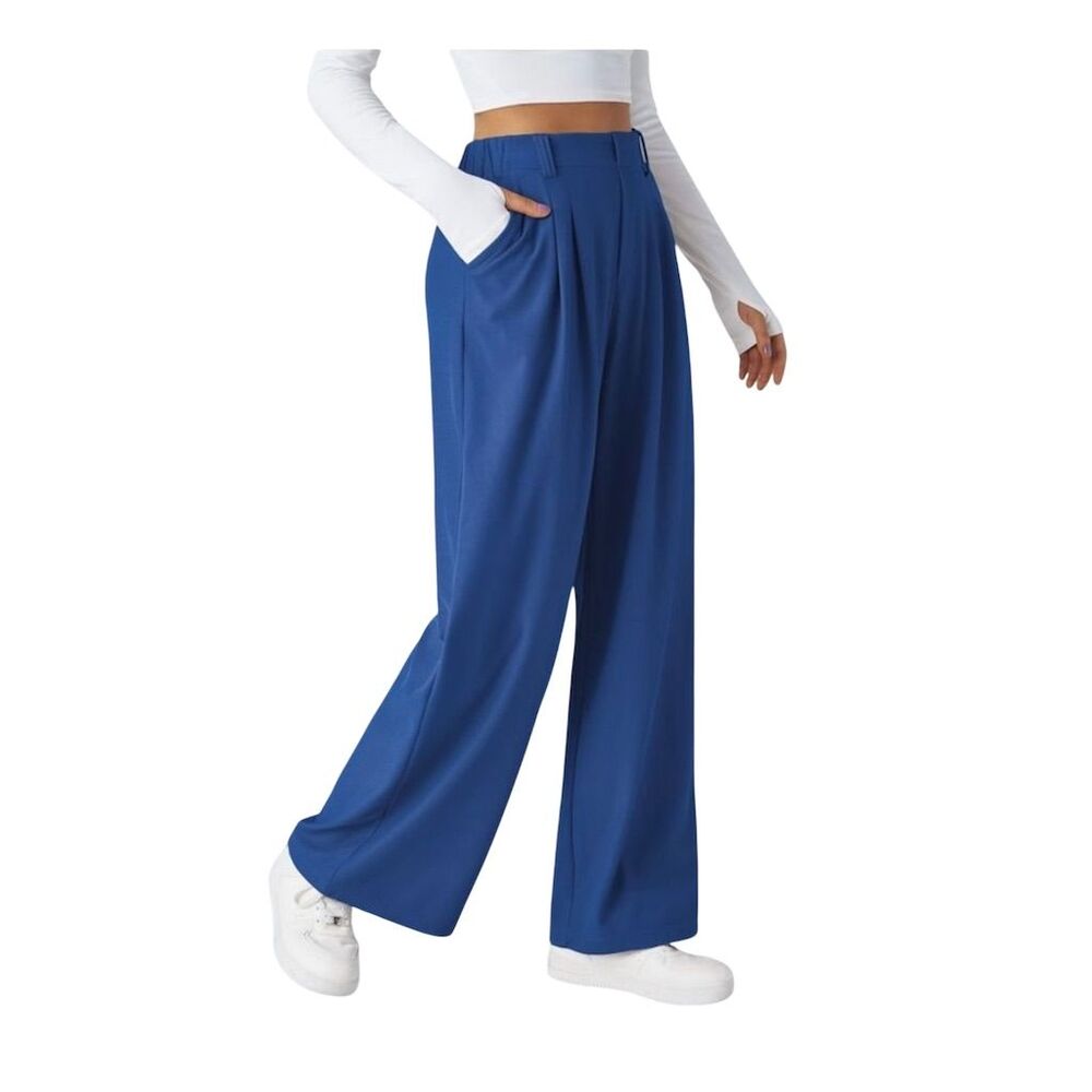 HALARA Wide Leg Pants in Blue